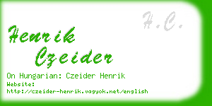 henrik czeider business card